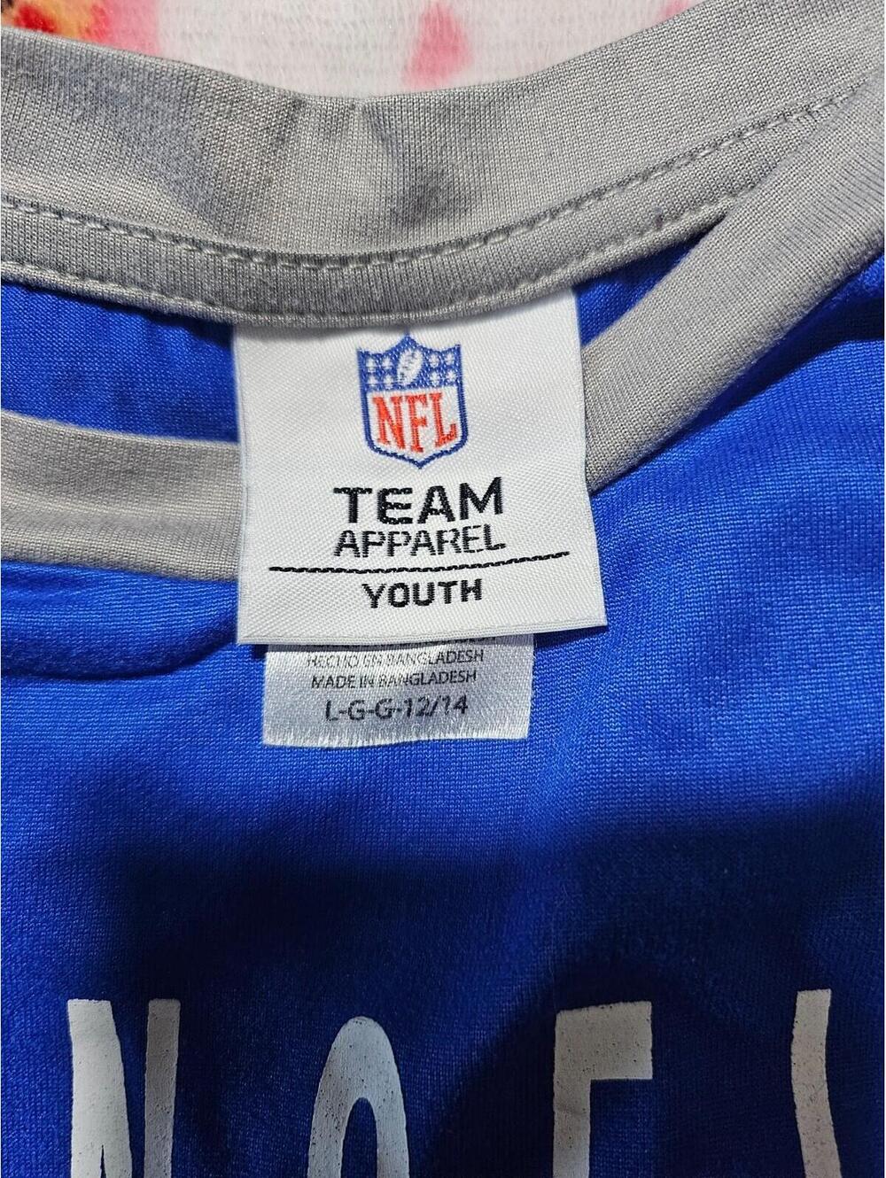 Youth Boys NFL Football Los Angeles Rams Pajama Top Size Large 12-14 Long Sleeve - Picture 2 of 11